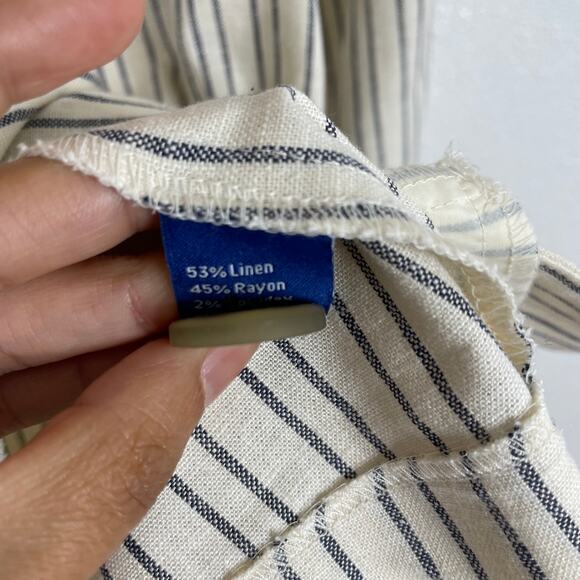 Apt 9 ivory striped blazer line blend L - Picture 4 of 5
